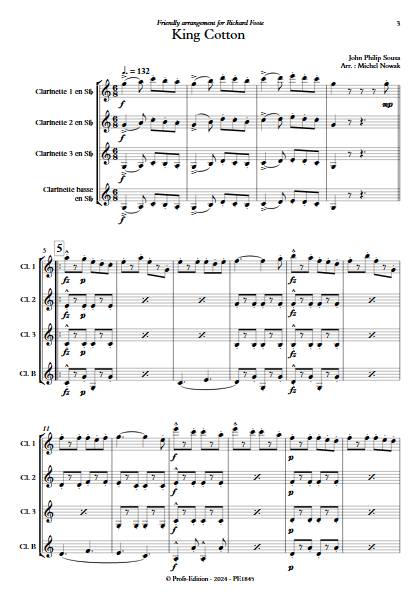 King Cotton - Quatuor de Clarinettes - SOUSA J. P. - Partition