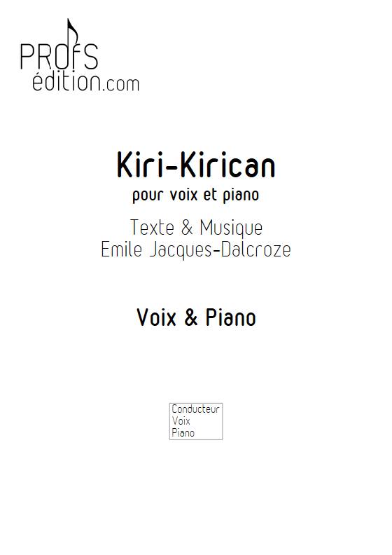 Kiri-Kirican - Piano Voix - DALCROZE E. J. - page de garde