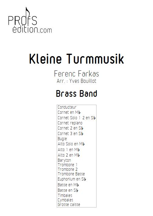 Kleine Turmmusik - Brass Band - FARKAS F. - page de garde