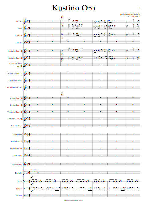 Kustino Oro - Orchestre d'Harmonie - TRADITIONNEL - app.scorescoreTitle
