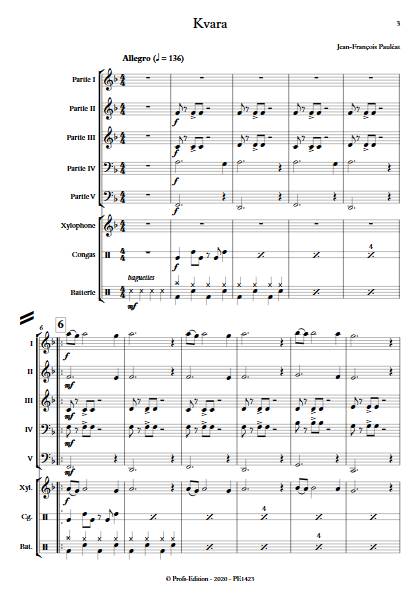 Kvara - Ensemble Variable - PAULEAT J. F. - app.scorescoreTitle