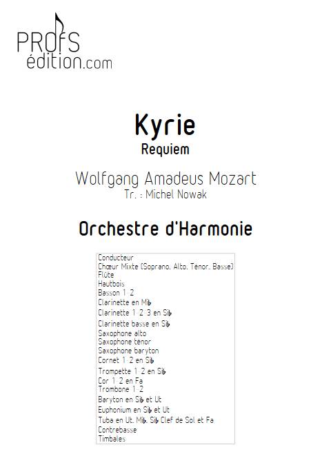 Kyrie - Requiem - Harmonie et chœur - MOZART W. A. - page de garde