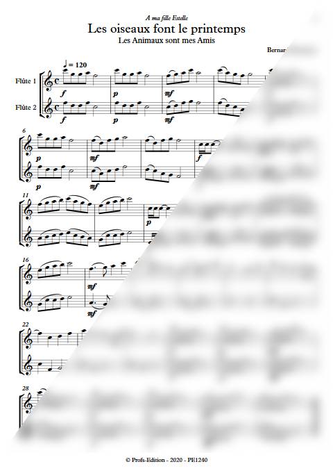 Les oiseaux font le printemps - Duo de Flûtes - DEQUEANT B. - app.scorescoreTitle