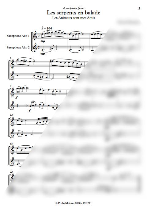 les Serpents en balade - Duo de Saxophone - DEQUEANT B. - app.scorescoreTitle