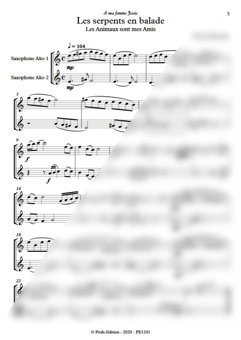 les Serpents en balade - Duo de Saxophone - DEQUEANT B. - Partition
