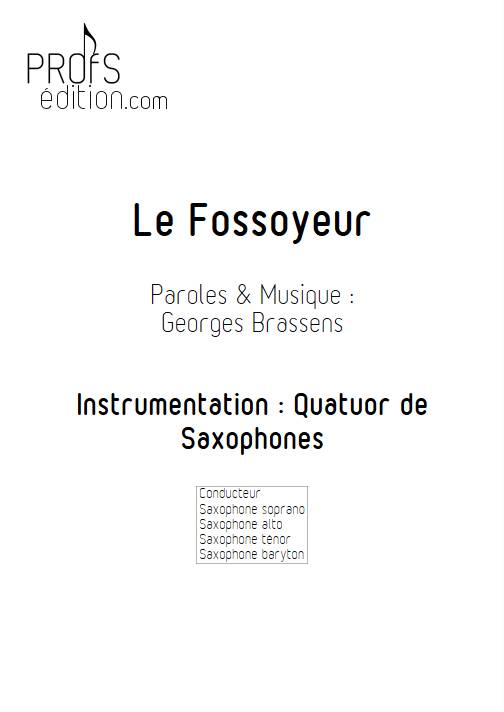 Le Fossoyeur - Quatuor de Saxophones - BRASSENS G. - page de garde