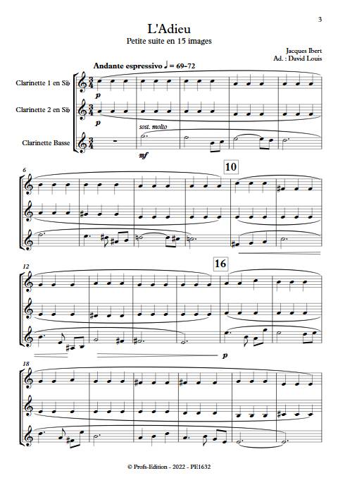 L'Adieu - Trio de Clarinettes - IBERT J. - app.scorescoreTitle