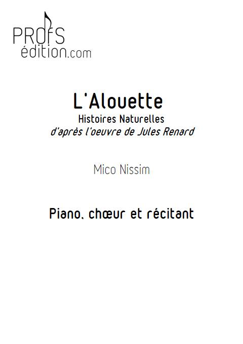 L'Alouette - Chœur et Piano - NISSIM M. - page de garde