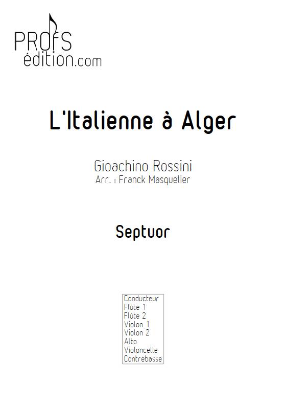 L'Italienne à Alger - Septuor - ROSSINI G. - page de garde