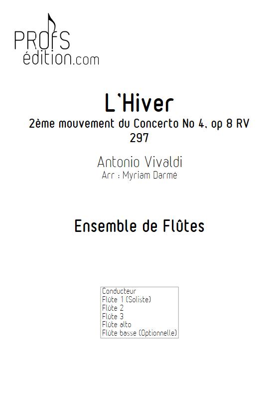 L'Hiver 2e mvt - Ensemble de Flûtes - VIVALDI A. - page de garde