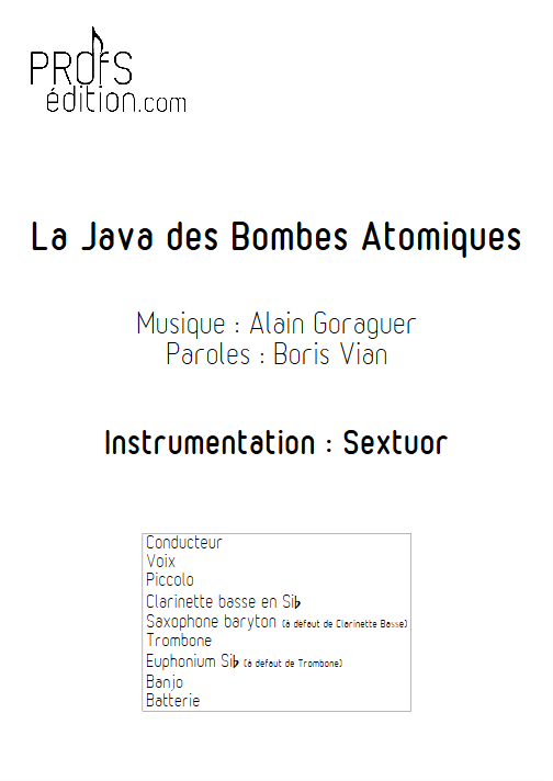 La Java des bombes Atomiques - Relevé Complet - VIAN B. - page de garde