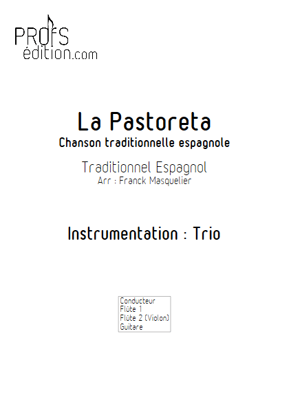 La Pastoreta - Trio Flûtes et Guitare - Traditionnel - page de garde