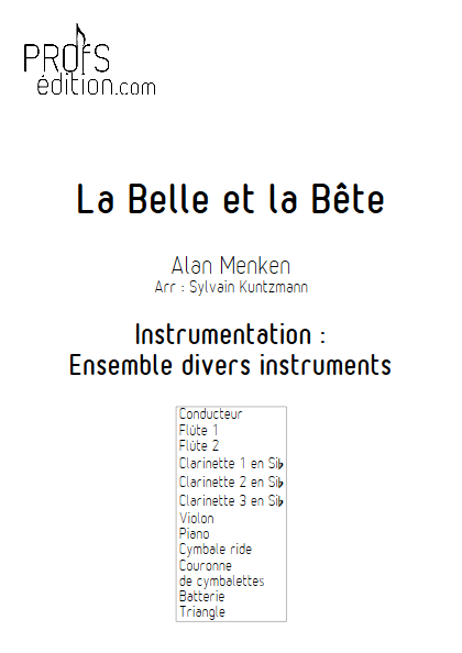 La Belle et la Bête - Ensemble Divers - MENKEN A. - page de garde