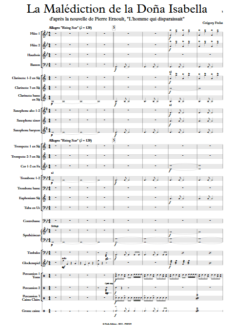 La malédiction de la Dona Isabella - Orchestre d'Harmonie - FRELAT G. - Partition