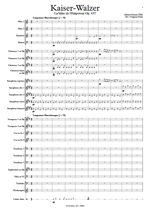 La valse de l'Empereur - Orchestre d'Harmonie - FRELAT G. - Partition
