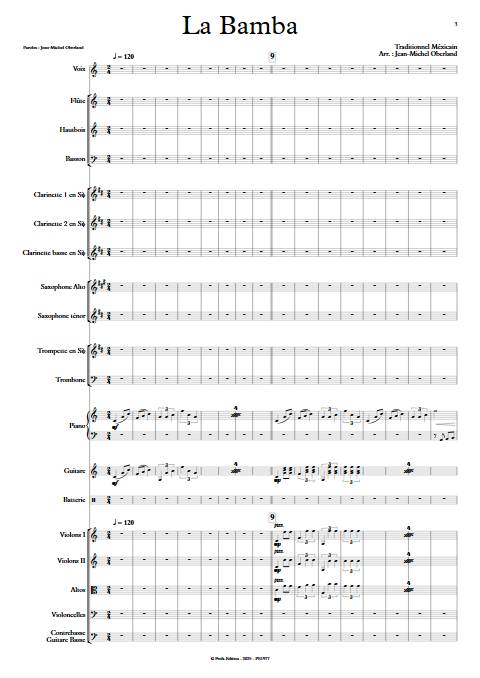 La Bamba - Orchestre symphonique - TRADITIONNEL MEXICAIN - Partition