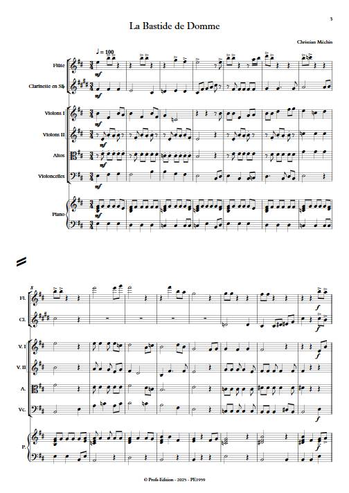 La Bastide de Domme - Orchestre symphonique - MECHIN C. - Partition