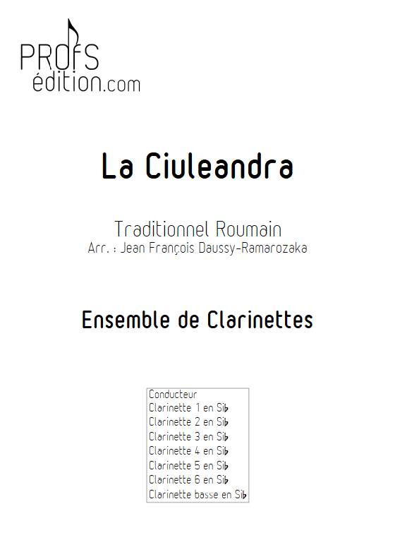 La Ciuleandra - Ensemble de Clarinettes - TRADITIONNEL ROUMAIN - page de garde