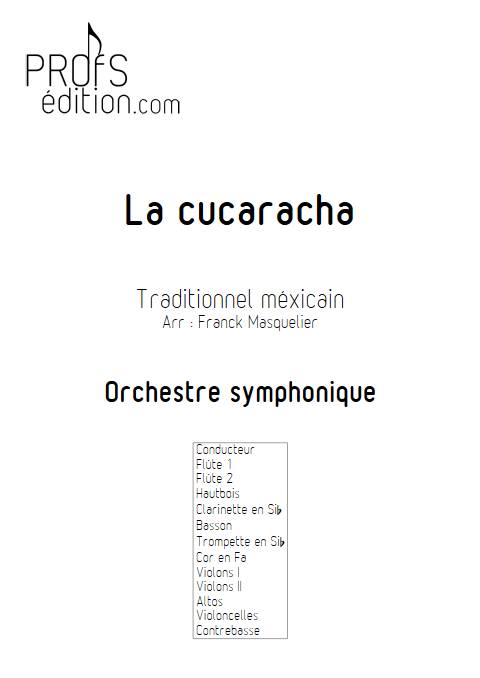 La Cucaracha - Orchestre Symphonique - RODRIGUEZ G. M. - page de garde