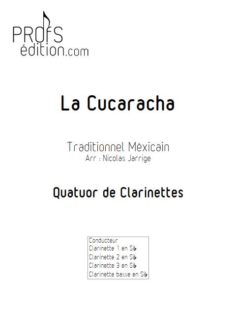 La Cucaracha - Quatuor de clarinettes - TRADITIONNEL MEXICAIN - page de garde