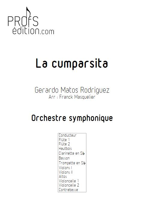 La Cumparsita - Orchestre Symphonique - RODRIGUEZ G. M. - page de garde