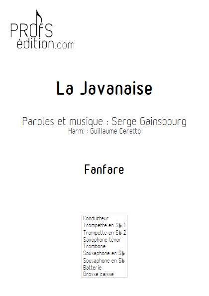 La Javanaise - Fanfare - GAINSBOURG S. - page de garde