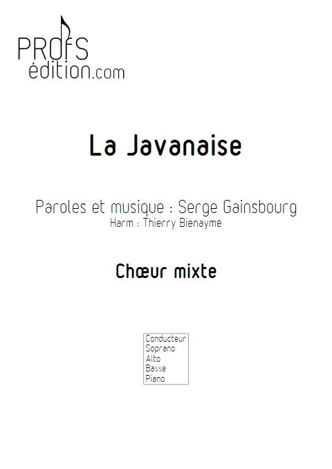La Javanaise - Chœur 3 Voix - GAINSBOURG S. - page de garde