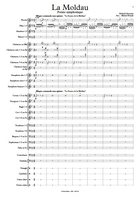 La Moldau - Orchestre d'harmonie - SMETANA B. - Partition