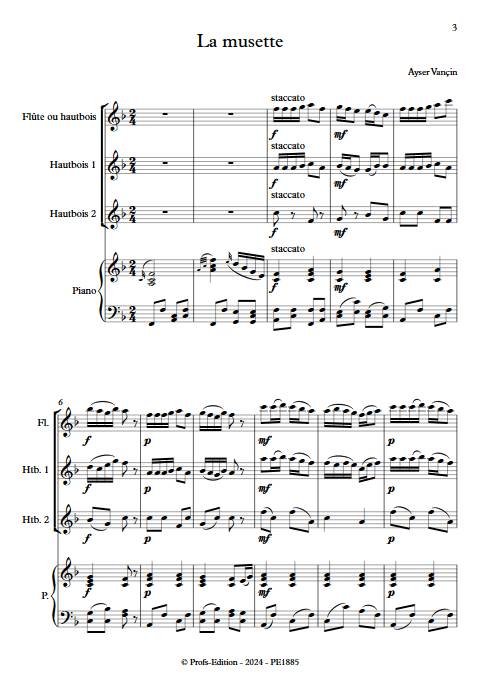 La Musette - Quatuor Vents & Piano - VANCIN A. - Partition