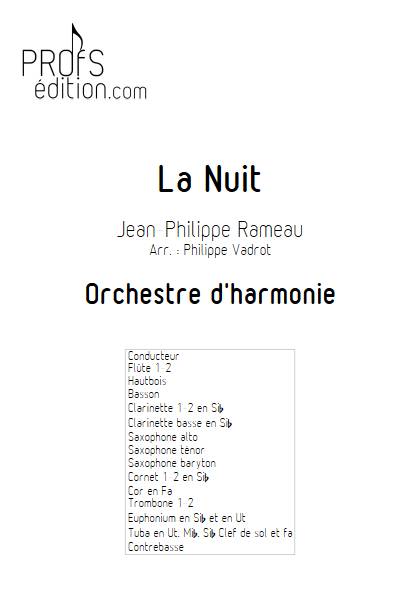 La nuit - Orchestre d'harmonie - RAMEAU J. P. - page de garde