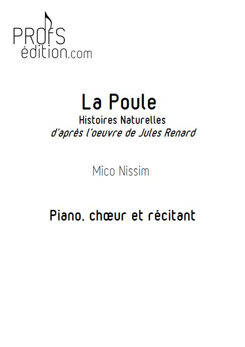 La Poule - Chœur et Piano - NISSIM M. - page de garde