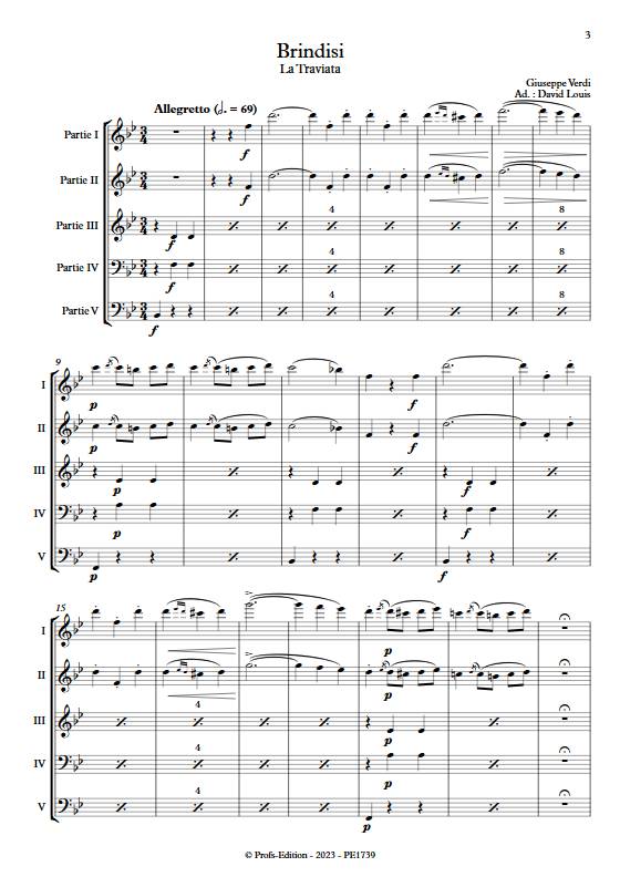 Brindisi (La Traviata) - Ensemble Variable - VERDI G. - app.scorescoreTitle