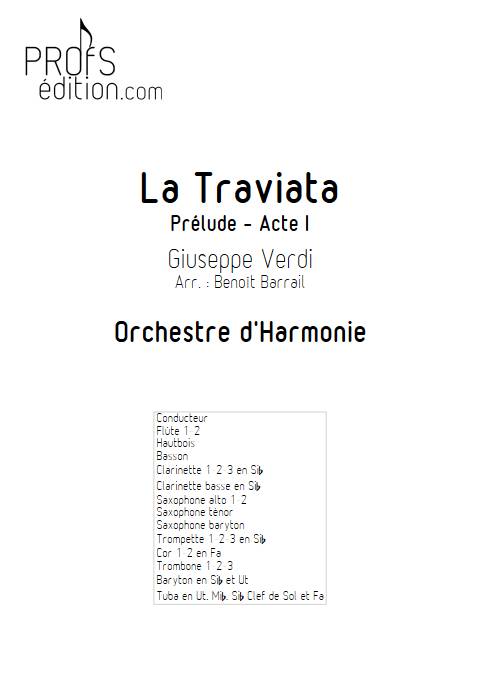 La Traviata - Prélude Acte I - Orchestre d'harmonie - VERDI G. - page de garde