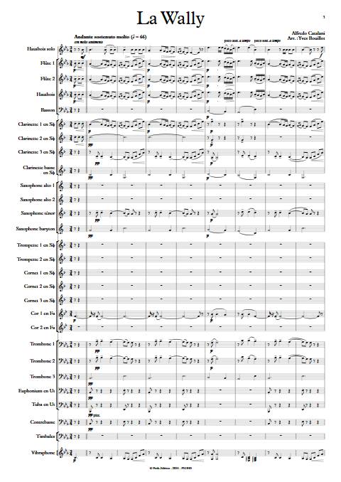 La Wally - Orchestre d'harmonie - CATALANI A. - Partition