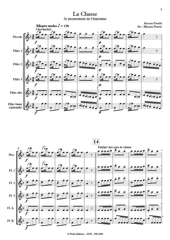La Chasse - Ensemble de Flûtes - VIVALDI A. - app.scorescoreTitle
