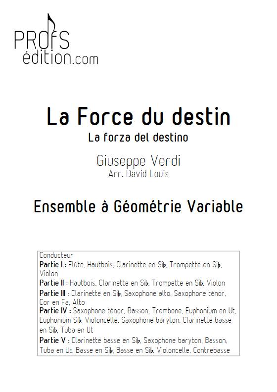 La force du destin - Ensemble Variable - VERDI G. - page de garde