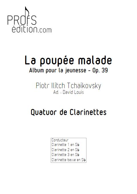 La poupée malade - Quatuor de Clarinettes - TCHAIKOVSKY P. I. - page de garde