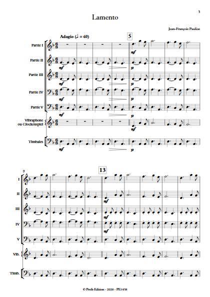 Lamento - Ensemble Variable - PAULEAT J. F. - app.scorescoreTitle