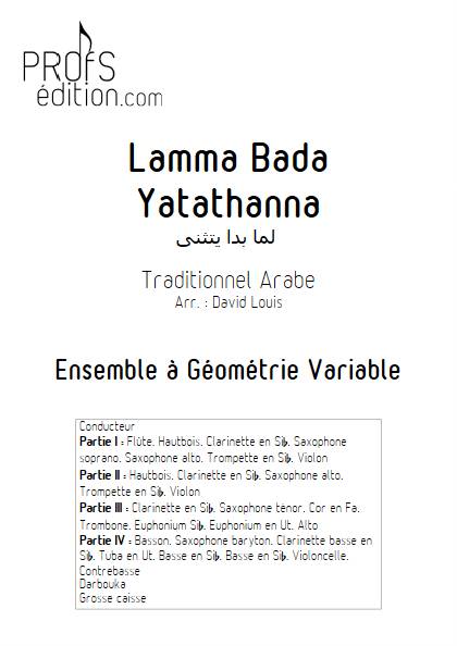 Lamma Bada Yatathanna - Ensemble Variable - TRADITIONNEL ARABE - page de garde