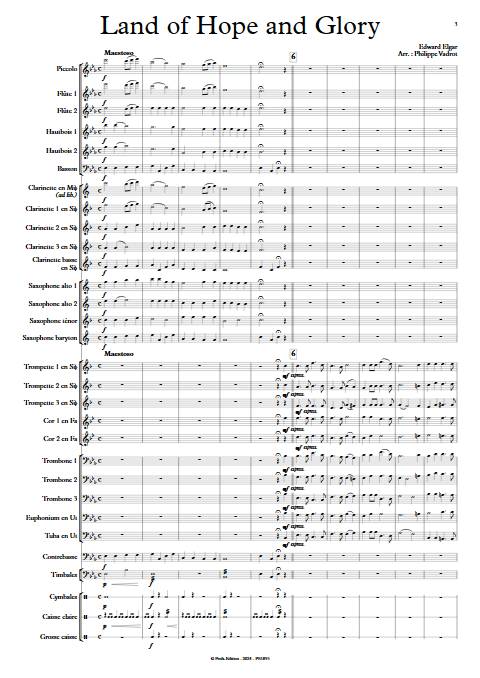 Pomp and Circumstance - Land of hope and glory - Orchestre d'harmonie - ELGAR E. - app.scorescoreTitle