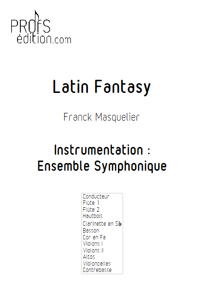 Latin Fantasy - Ensemble Symphonique - MASQUELIER F. - page de garde