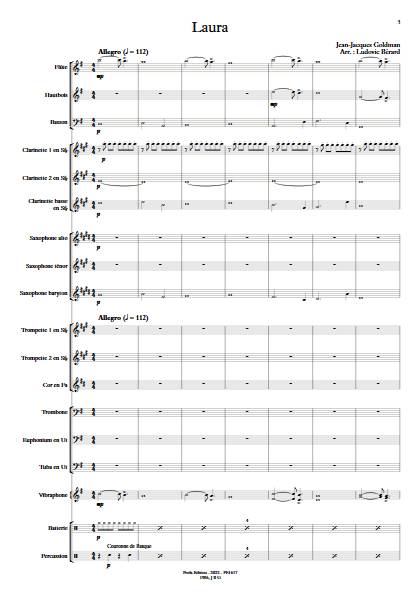Laura - Orchestre d'Harmonie - GOLDMAN J. J. - app.scorescoreTitle