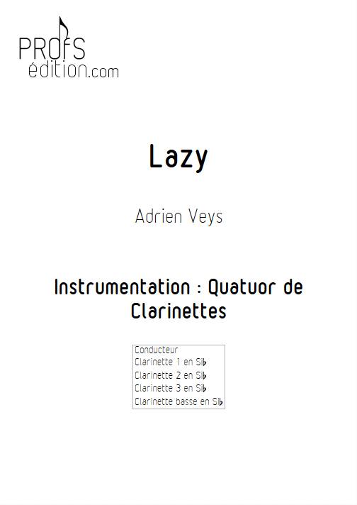 Lazy - Quatuor de Clarinettes - VEYS A. - page de garde