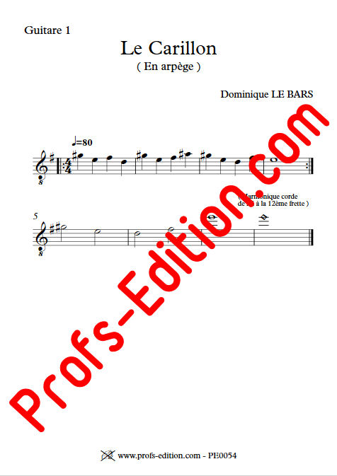 Le Carillon - Duos Guitare - LE BARS D. - Partition
