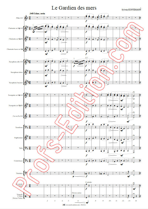 Le Gardien des Mers - Orchestre Harmonie - KUNTZMANN S. - Partition