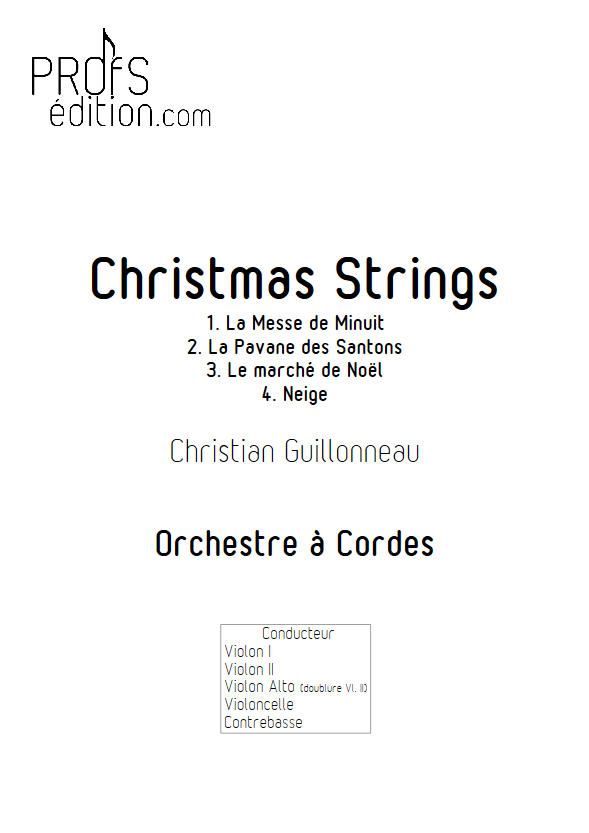 Le Marché de Noël - Orchestre Cordes - GUILLONNEAU C. - page de garde