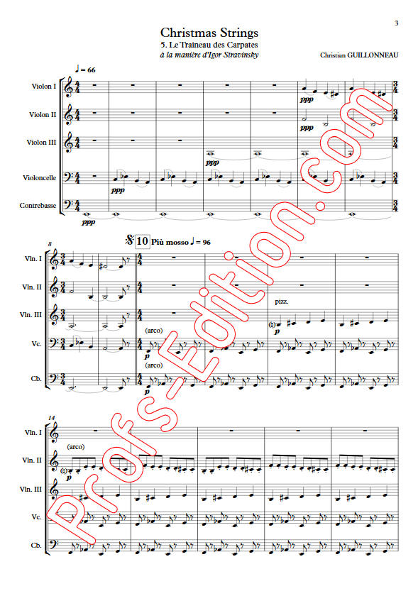 Le Traineau des Carpates - Orchestre Cordes - GUILLONNEAU C. - app.scorescoreTitle
