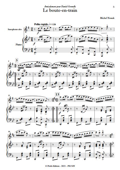 Le Boute-en-train - Saxophone & Piano - NOWAK M. - Partition