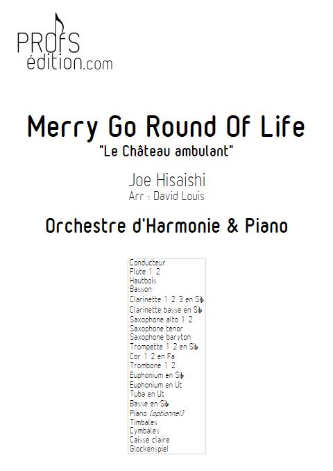 Merry go round of life (Le chateau ambulant) - Orchestre d'Harmonie - HISAISHI J. - page de garde