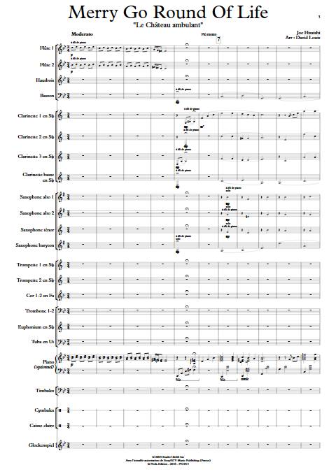 Merry go round of life (Le chateau ambulant) - Orchestre d'Harmonie - HISAISHI J. - app.scorescoreTitle
